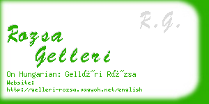rozsa gelleri business card